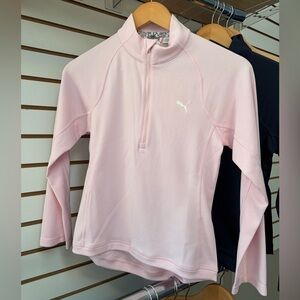 gPuma Light Pink Quarter-Zip Girls